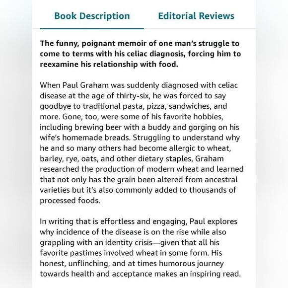 In Memory Of Bread: A Memoir By Paul Graham Hardcover Book - Picture 2 of 9